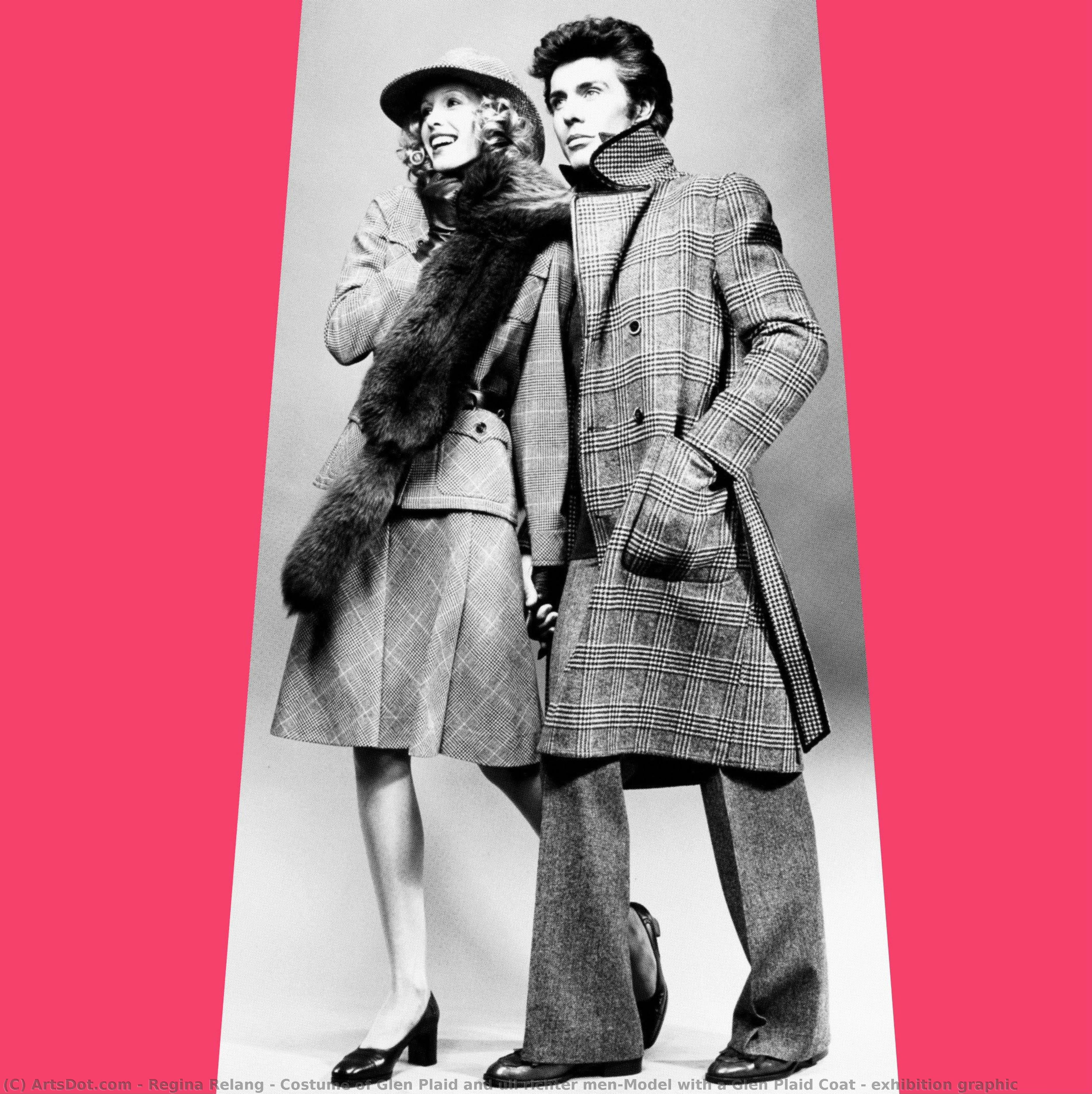 Costume Of Glen Plaid And Uli Richter Men-model With A Glen Plaid Coat - Exhibition Graphic — Regina Relang