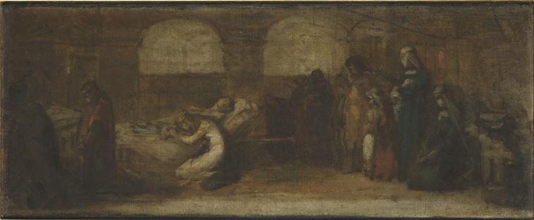 Scène D'enterrement Médiéval — Eugène Anatole Carrière