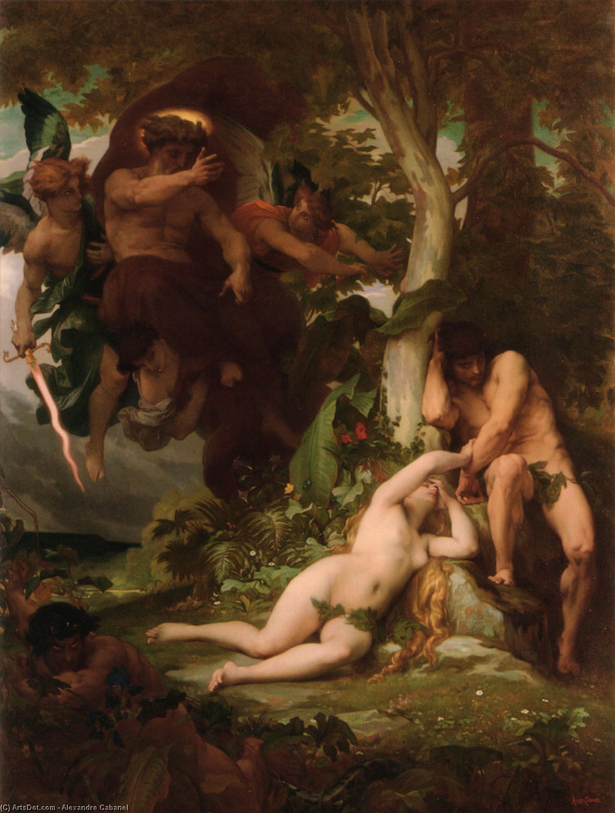 The Expulsion Of Adam And Eve From The Garden Of Paradise — Alexandre Cabanel