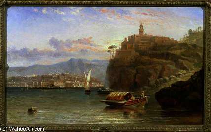 On The Amalfi Coast At Dusk — Arthur Joseph Meadows