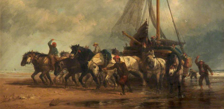 Hauling Up A Fishing Boat, The Netherlands — Richard Beavis