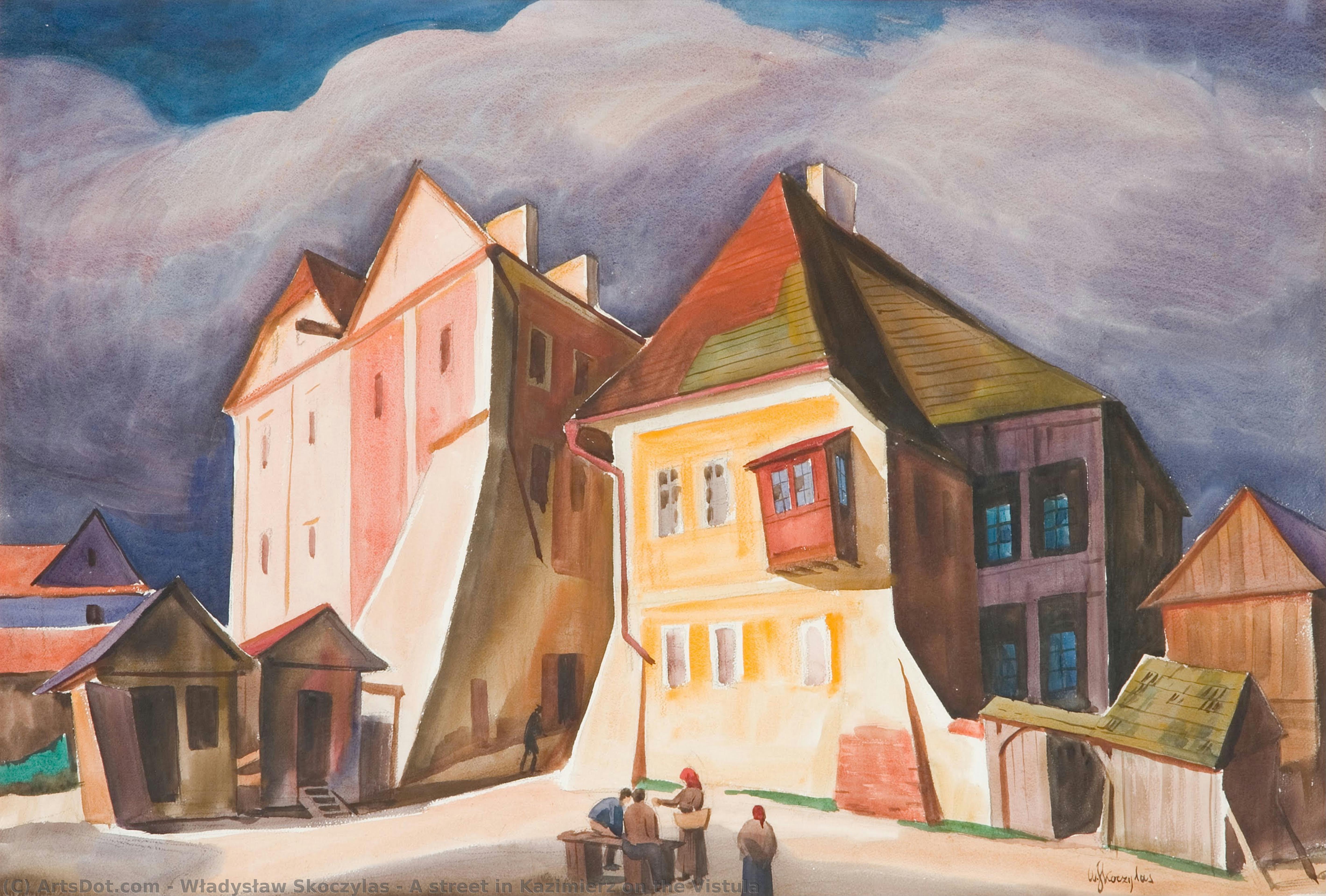 A Street In Kazimierz On The Vistula — Władysław Skoczylas