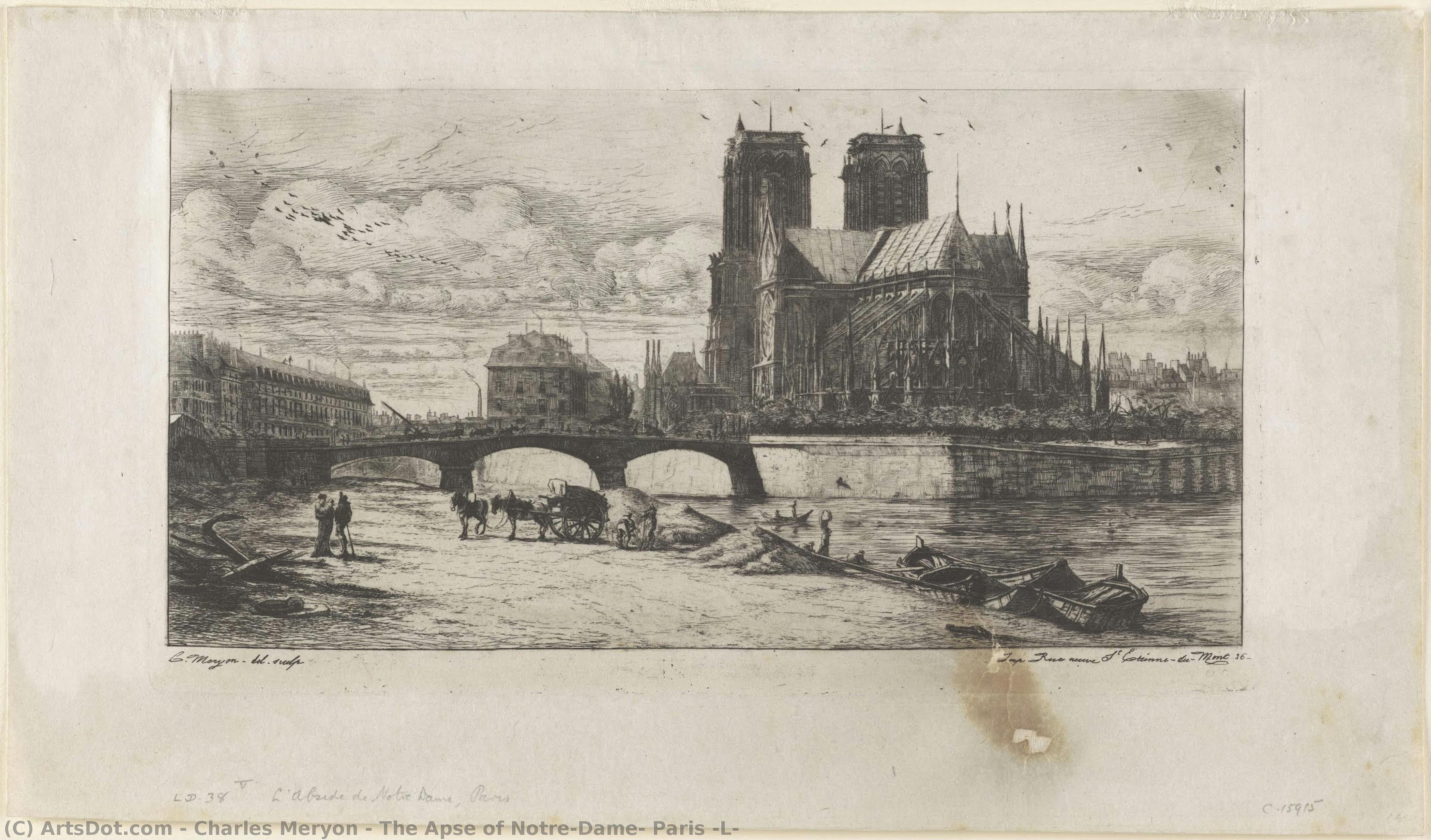 The Apse Of Notre-dame, Paris (l — Charles Meryon