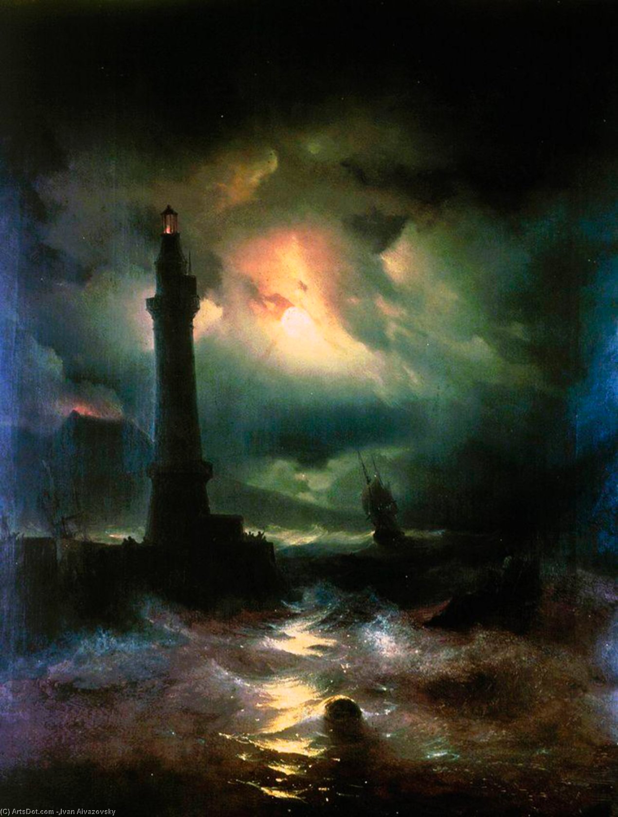 Neapolitan Lighthouse — Ivan Konstantinovich Aivazovsky
