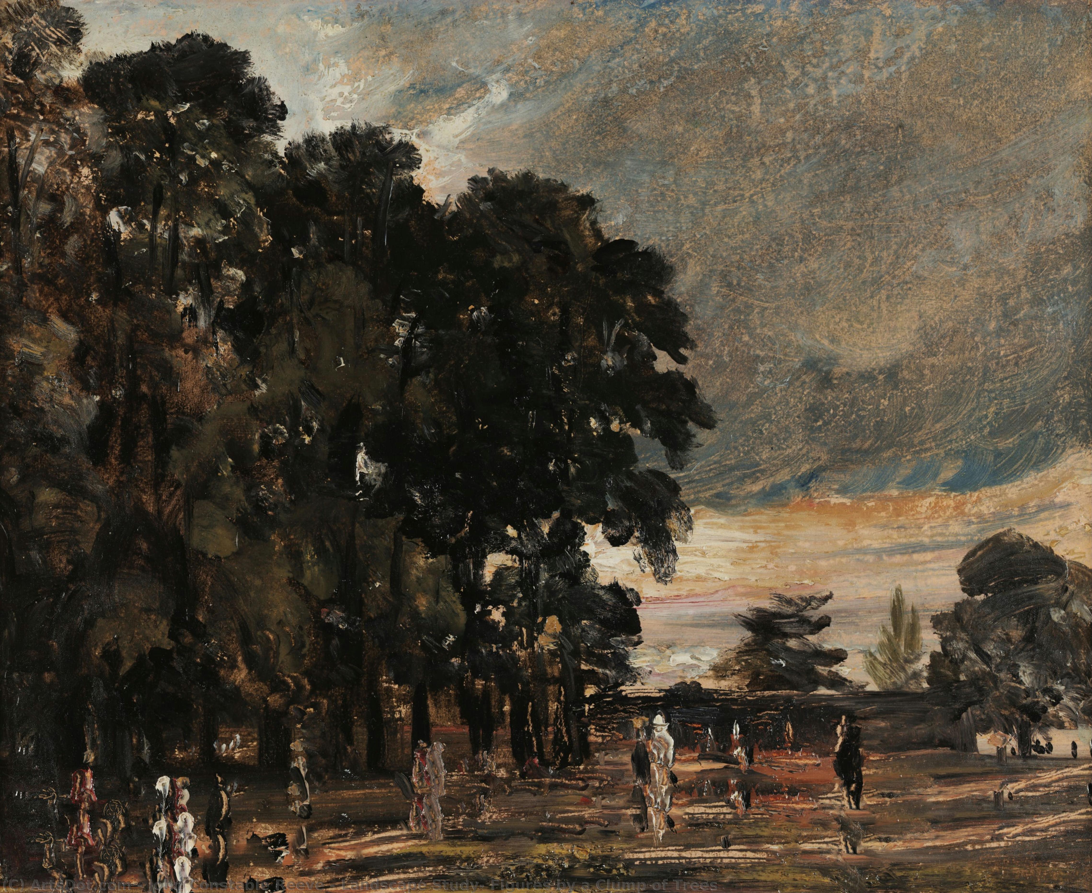 Landscape Study: Figures By A Clump Of Trees — John Constable Reeve