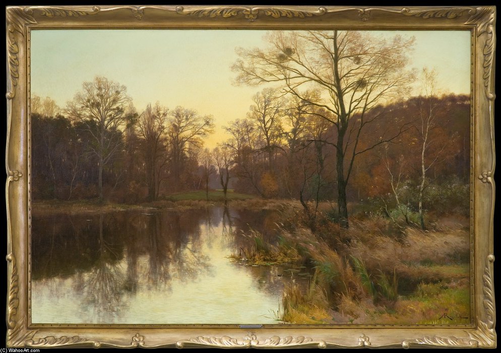 Sunset On The Lake — Albert Gabriel Rigolot