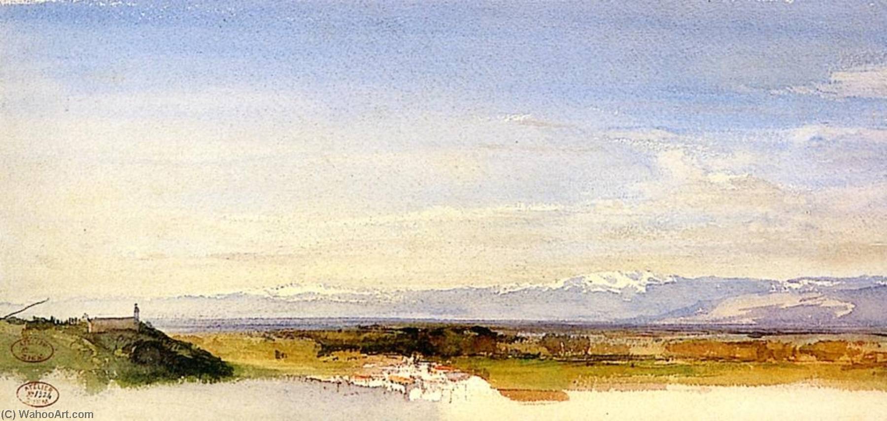 Environs De Nice, Montagnes Enneigées — Felix Francois Georges Philbert Ziem