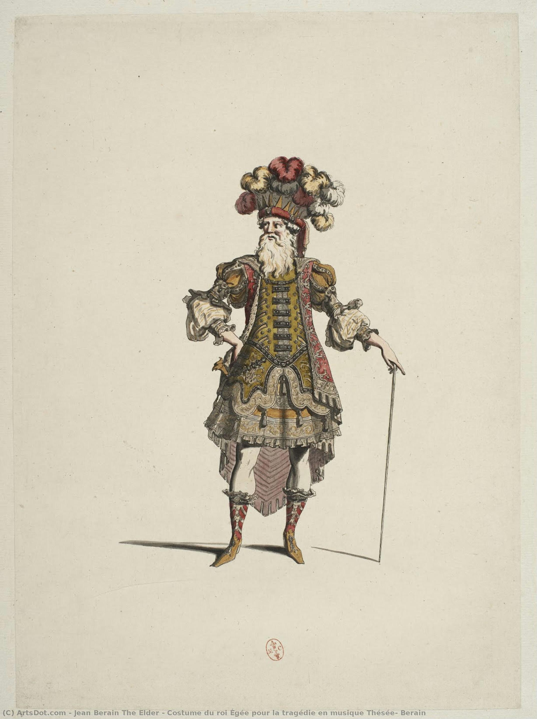 Costume Du Roi Égée Pour La Tragédie En Musique Thésée, Berain — Jean Berain Der Ältere