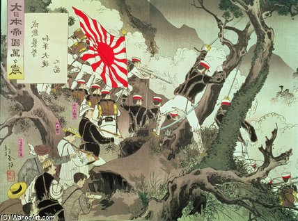 Scene From The Sino-japanese War In Korea — Kobayashi Kiyochika