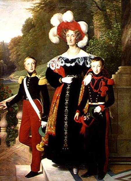 Marie Amelie Of Bourbon-sicile And Her Sons, Henri Of Orleans Duke Of Aumale A — Louis Hersent
