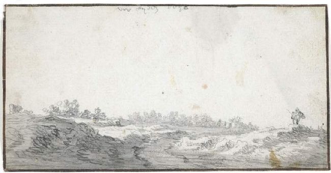 Moorland Landscape With Winding Path And Two Figures — Jan Josephszoon Van Goyen