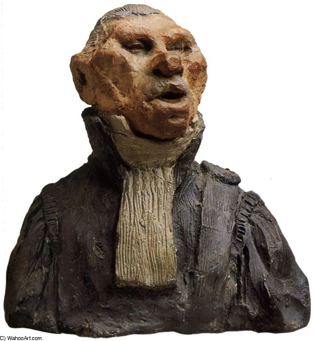 Jean Jacques Dupin, Terre Crue Coloriée Colored Raw Ground — Honoré Daumier