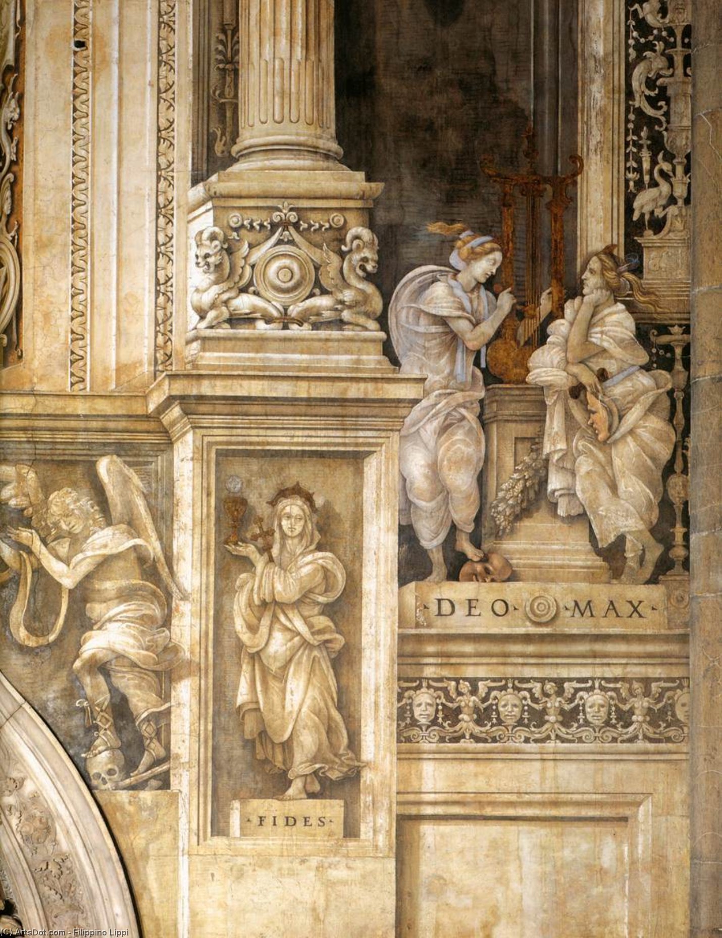 View Of The Strozzi Chapel (detail) — Filippino Lippi