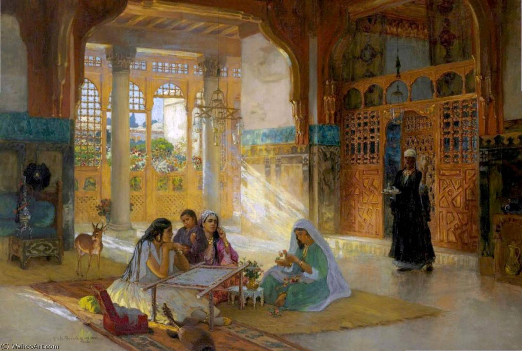 Interior Of An Arab Palace — Frederick Arthur Bridgman