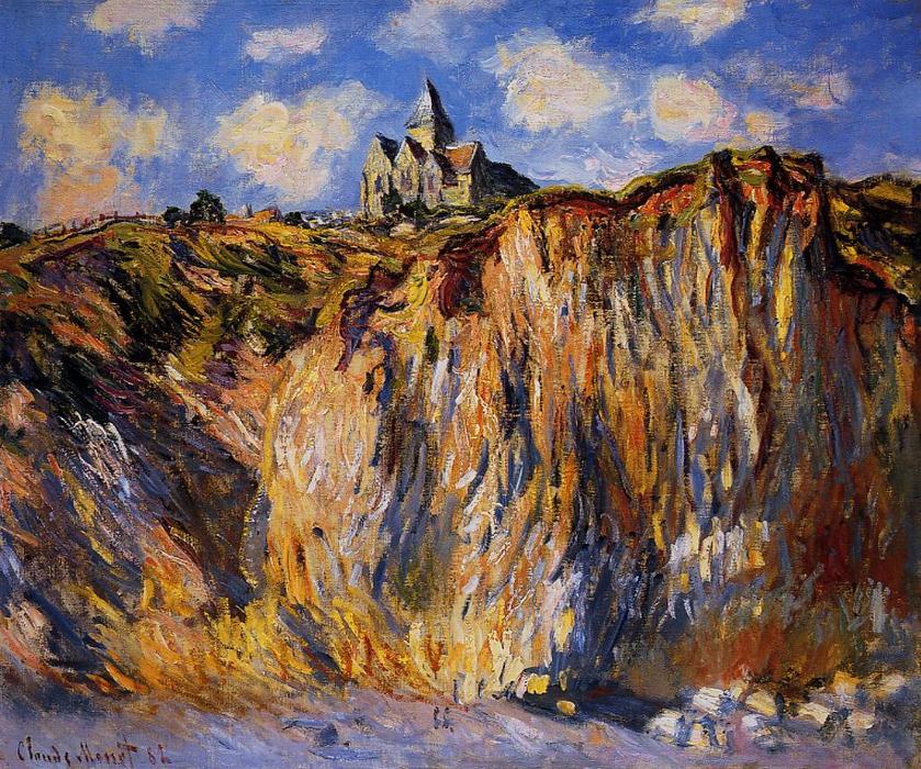 Die Kirche In Varengeville, Morgenlicht-effekt — Claude Monet