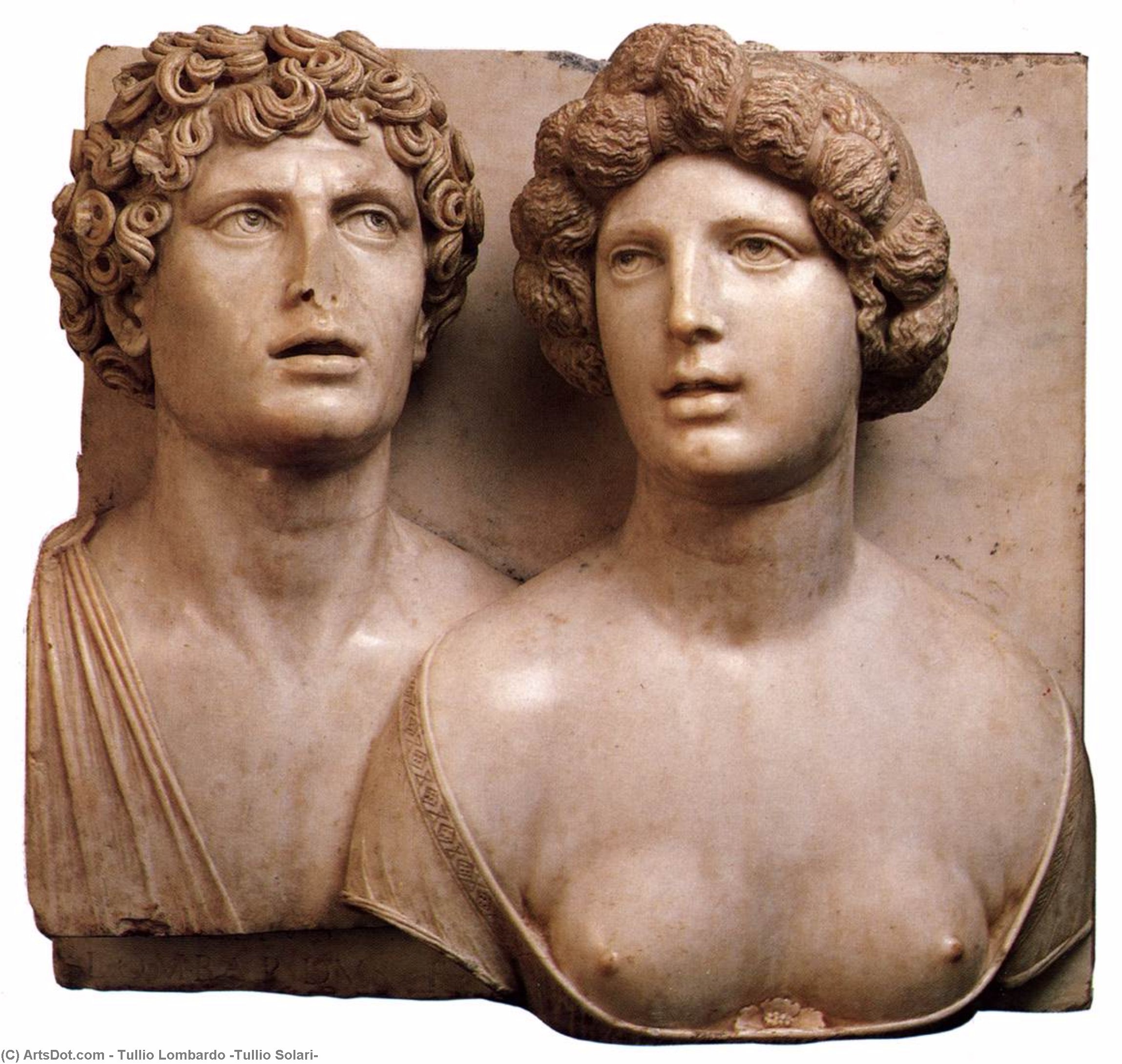 Self-portrait (.) With His Wife In Ancient Guise — Tullio Lombardo (tullio Solari)