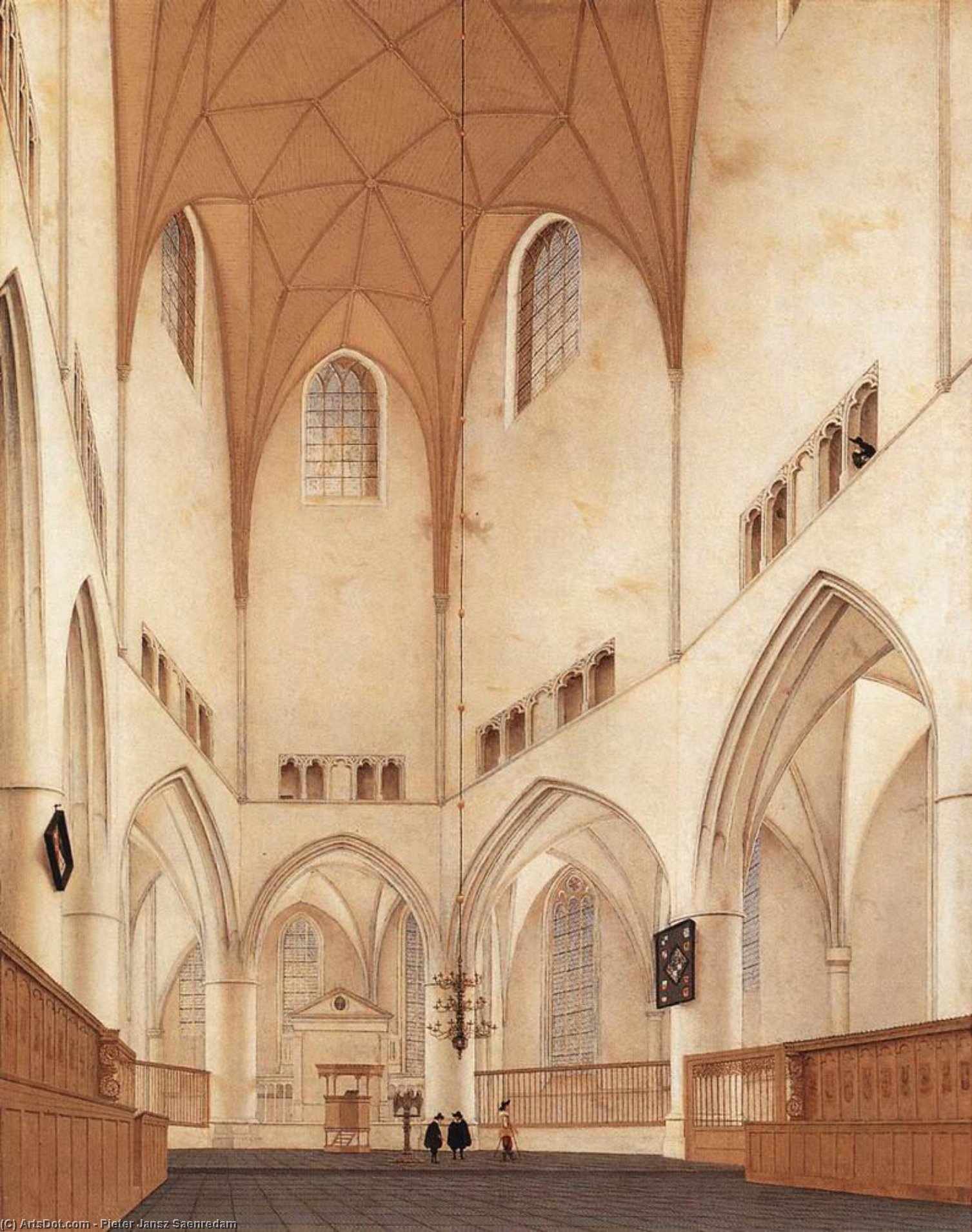 Innenraum Des Kirchenschiffs Der Sankt Bavokerk Zu Haarlem — Pieter Jansz. Saenredam