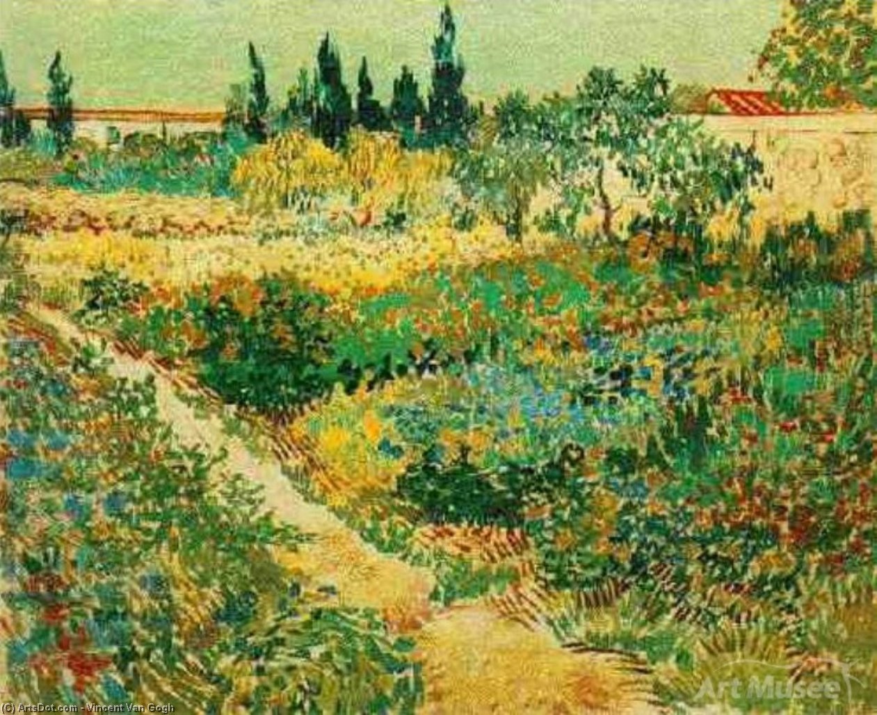 Flowering Garden With Path — Vincent Willem Van Gogh