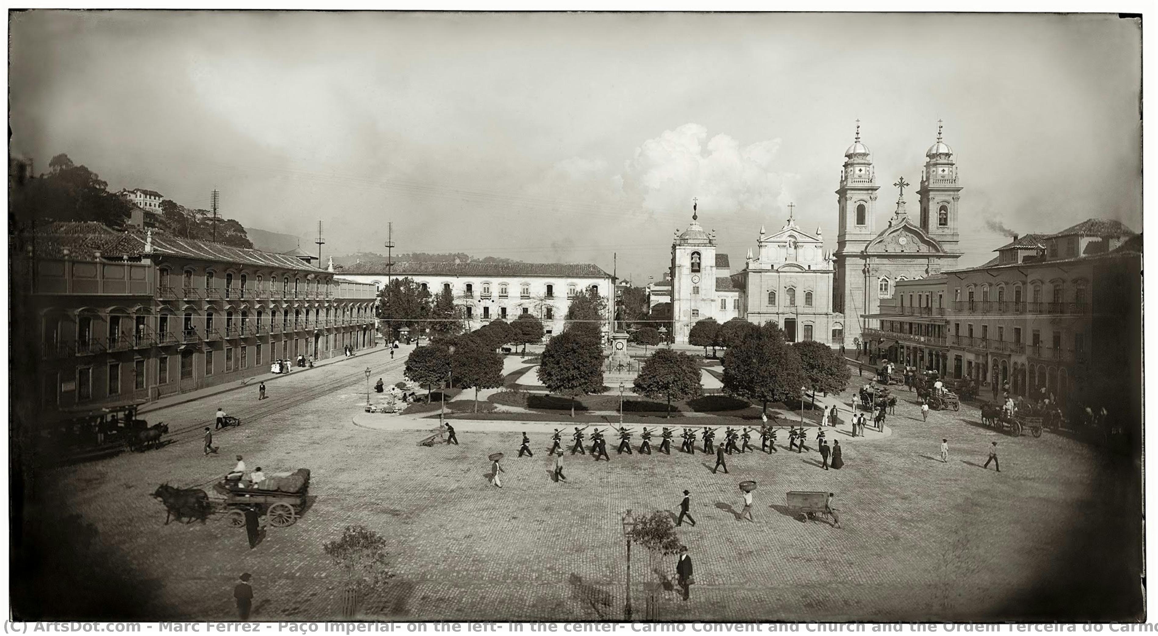 Paço Imperial, On The Left; In The Center, Carmo Convent And Church And The Ordem Terceira Do Carmo Church In The Center — Marc Ferrez