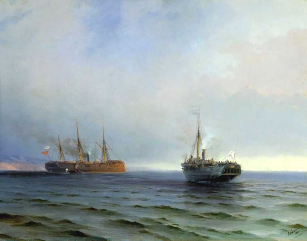 The Capture Of Turkish Nave On Black Sea — Ivan Konstantinovich Aivazovsky