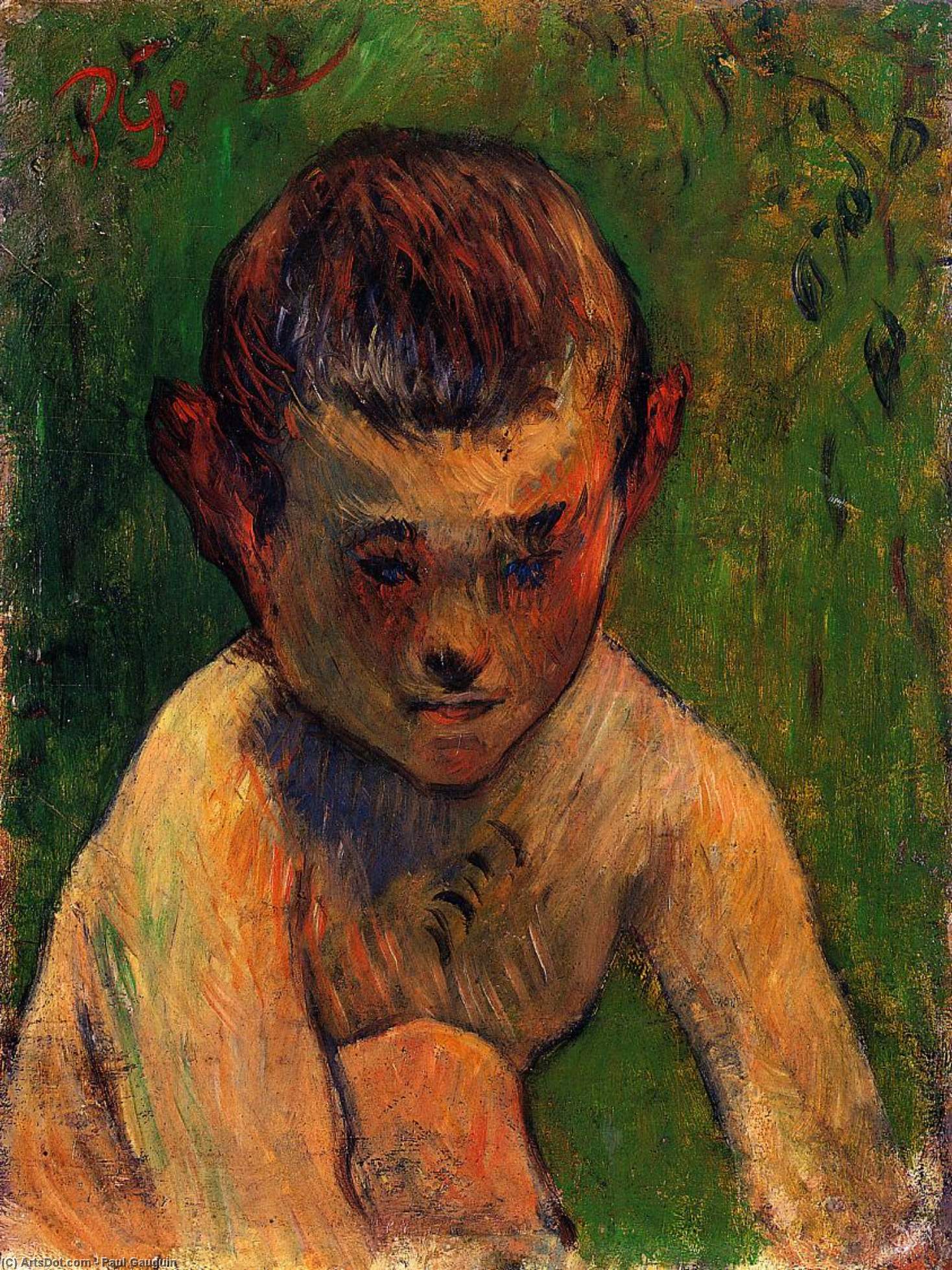 Kleiner Bretonische Bäuerin — Eugène Henri Paul Gauguin