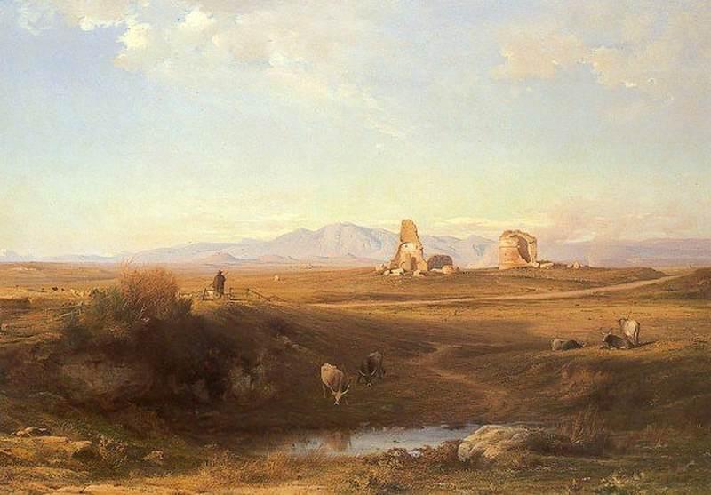 The Campagna At Lungezza Near Rome — Jean-achille Benouville