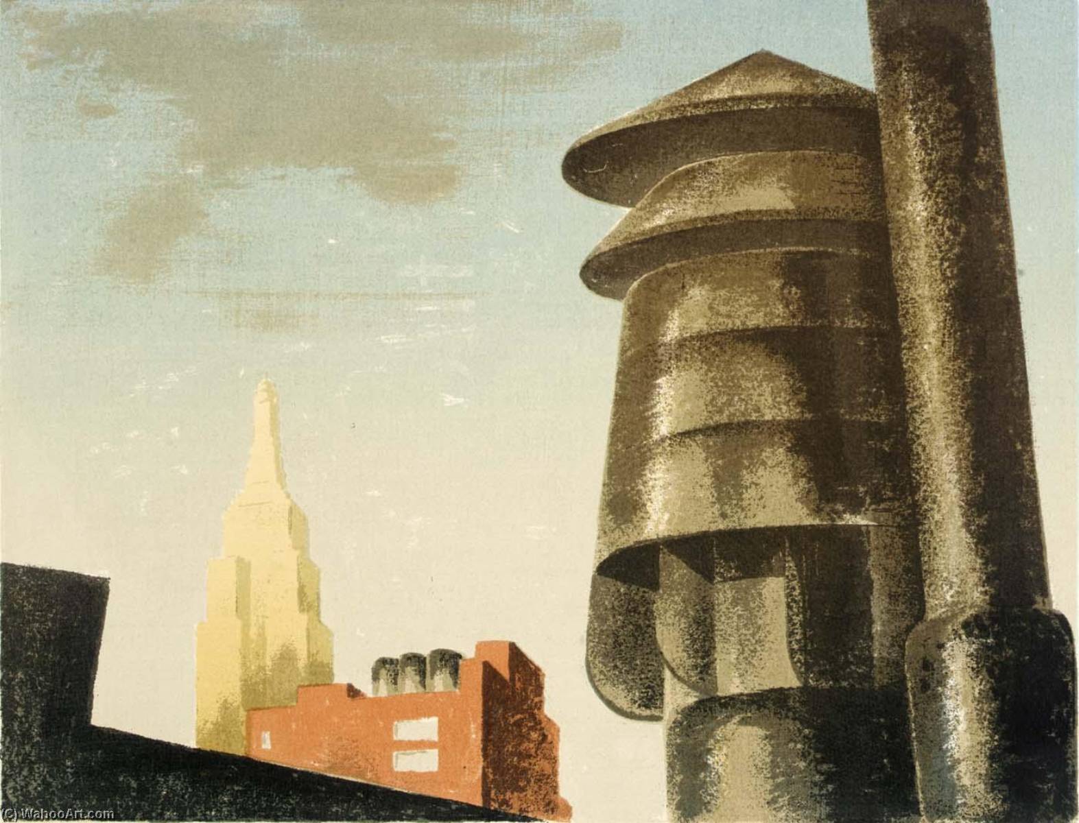 Roofs And Sky — Louis Lozowick