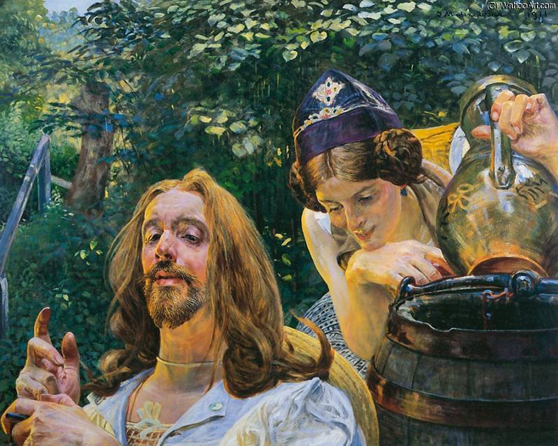 Christ And Samaritan Woman — Jacek Malczewski