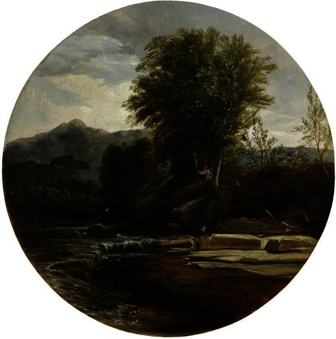 Mountain River With A Boy Fishing — Уильям Джеймс Мюллер