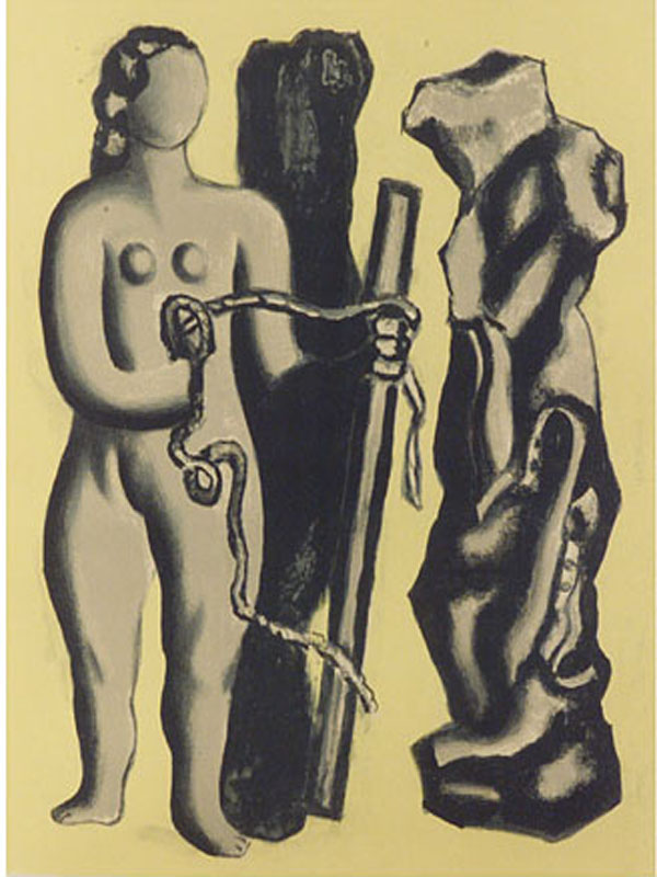 Woman On Yellow Background — Фернан Леже