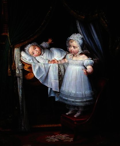 Henri-charles-ferdinand Of Artois Duke Of Bordeaux And His Sister Louise-marie-therese Of — Louis Hersent