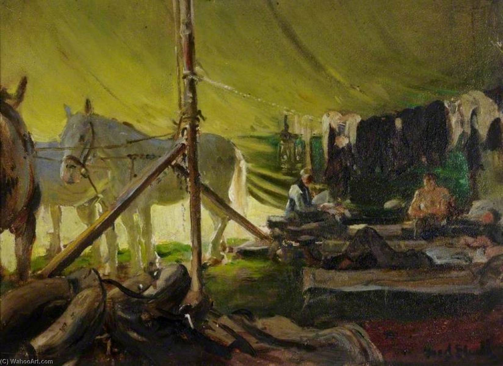 Corner Of The Horse Tent (sanger's Circus) — Frederick William Elwell