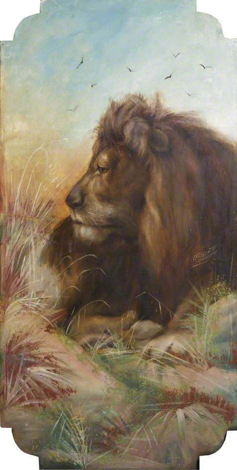 R. Edwards' 'galloping Horses' Jungle Animals, Lion (centre Shutter) — Charles (swindon) Gaze