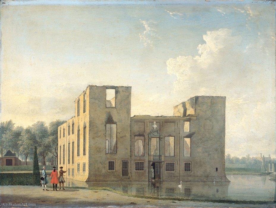 Berckenrode Castle In Heemstede After The Fire Of 4-5 May (1747) — Jan Ten Compe