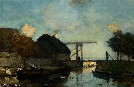 A Canal Scene — Jan Weissenbruch