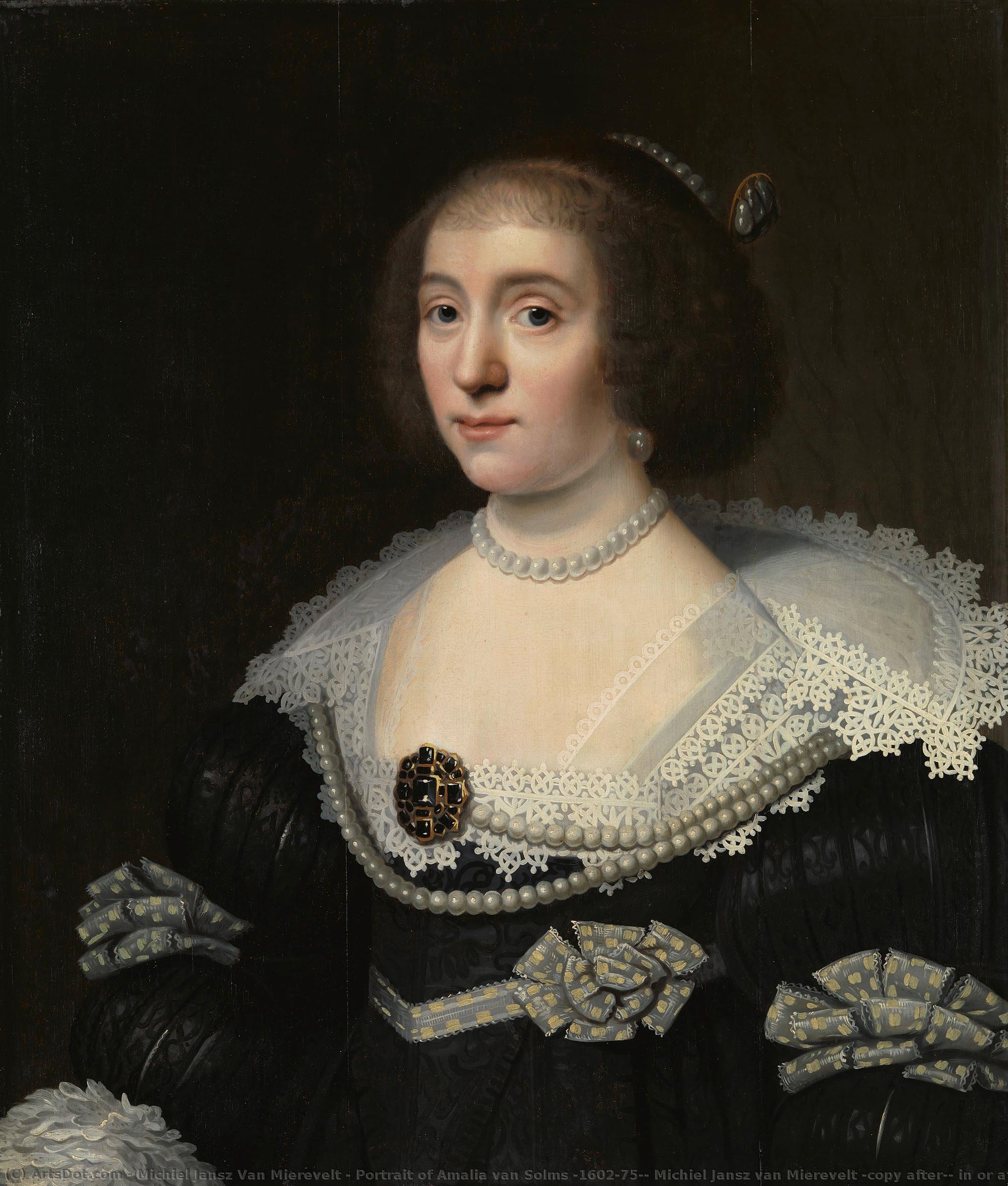 Portrait Of Amalia Van Solms (1602-75), Michiel Jansz Van Mierevelt (copy After), In Or After C. 1632 — Mihel Jans Van Miereveldt