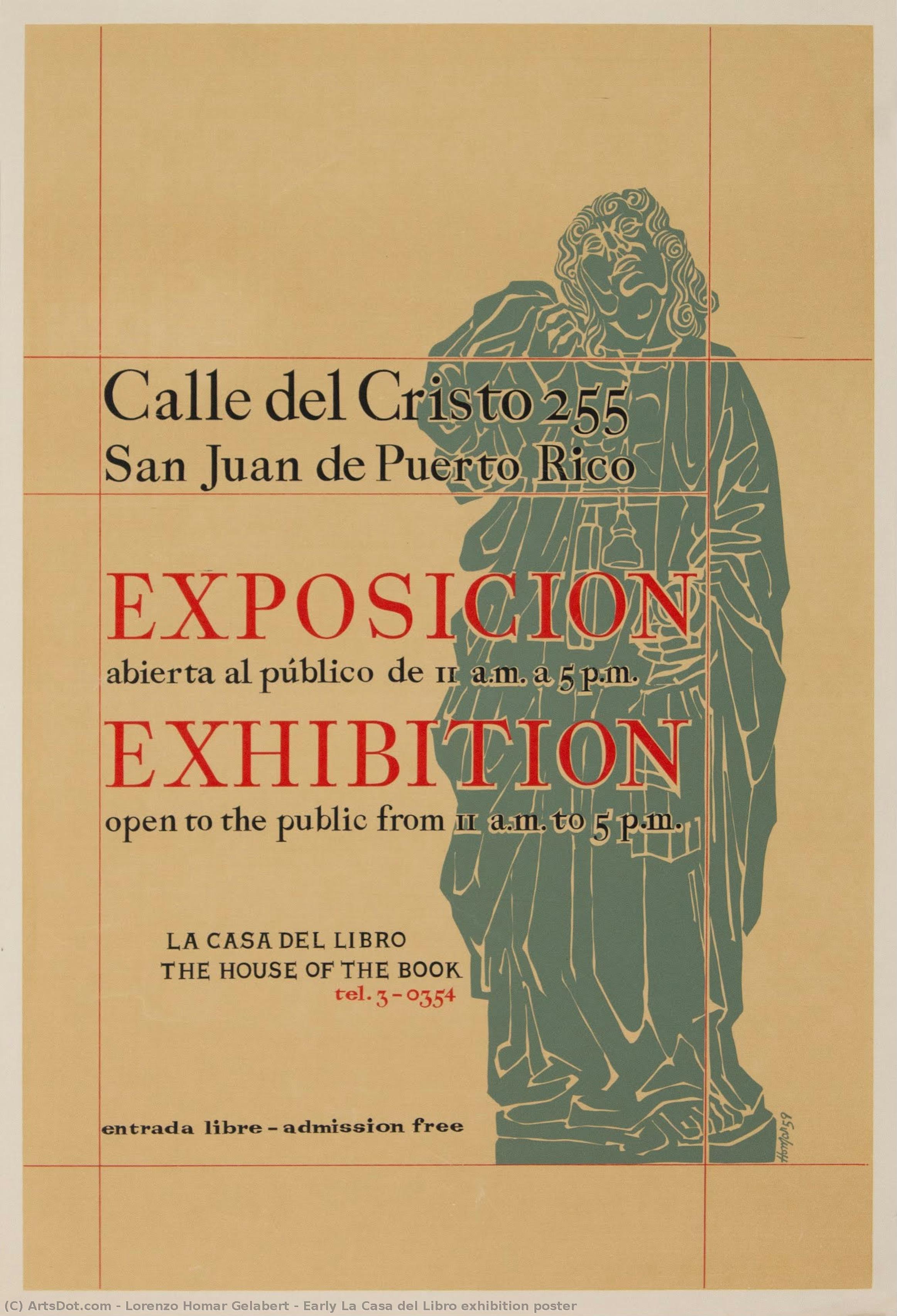 Early La Casa Del Libro Exhibition Poster — Lorenzo Homar