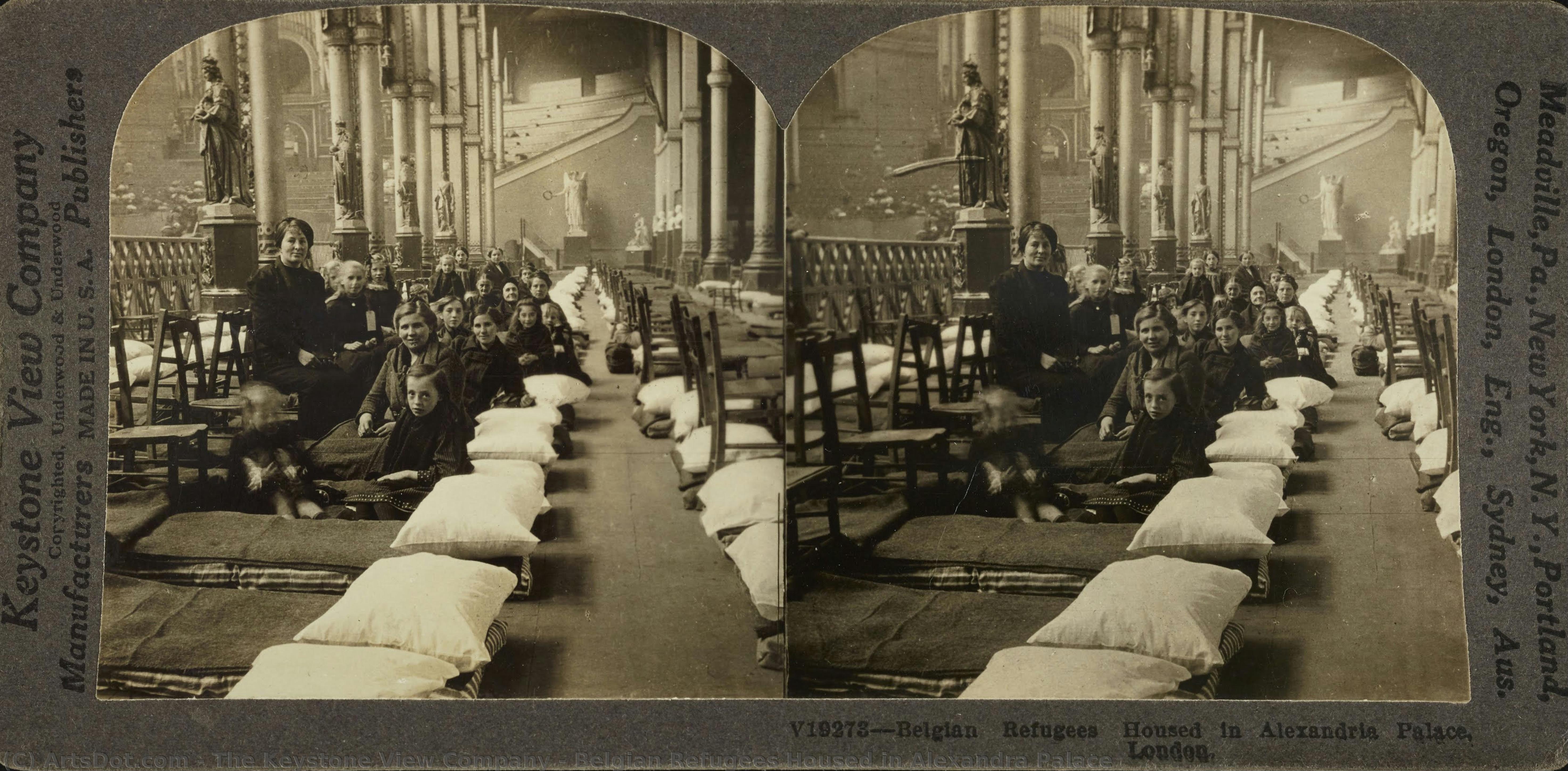 Belgian Refugees Housed In Alexandra Palace — The Keystone View Company