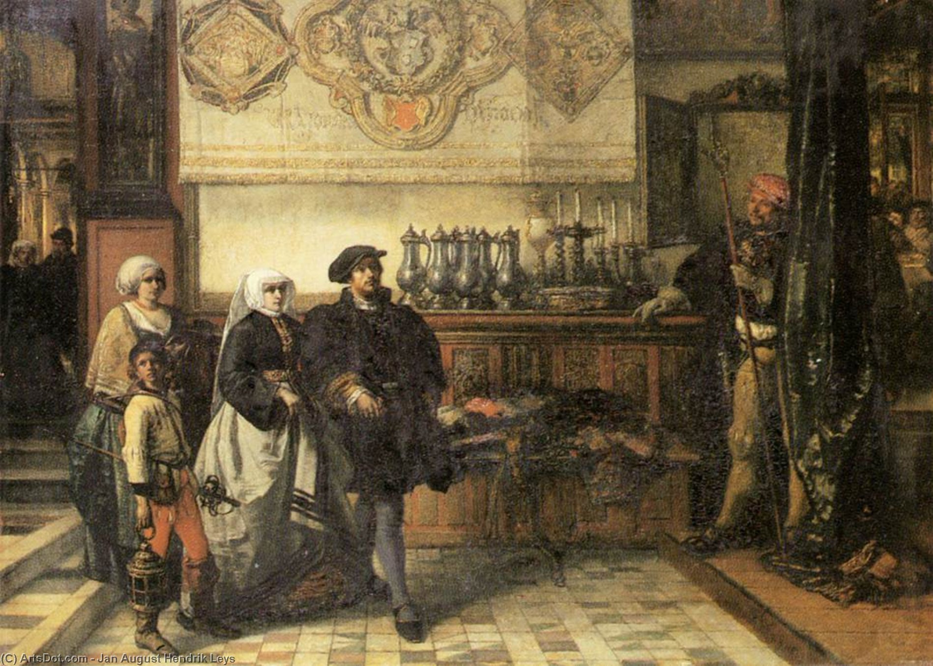 Frans Floris Going To A Saint Luke's Day Feast 1540 — Jan August Hendrik Leys