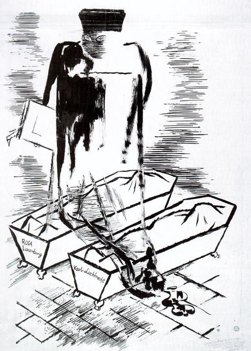 As A Reminder, And Rosa Luxembourg And Karl Liebknecht — George Grosz