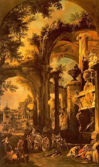An Allegorical Painting Of The Tomb Of Lord Somers — Canaletto