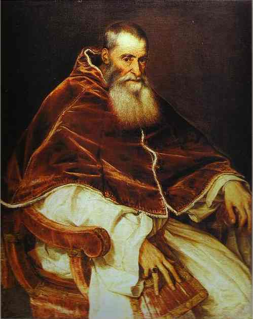 Portrait Of Pope Paul Iii Without A Cap — Titian