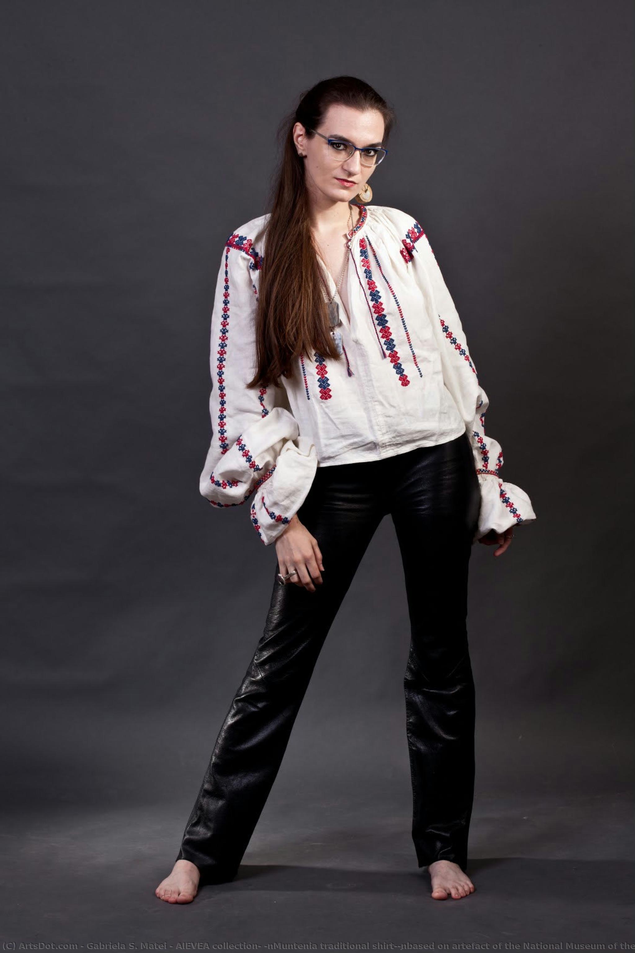 Aievea Collection; \nmuntenia Traditional Shirt;\nbased On Artefact Of The National Museum Of The Romanian Peasant — Gabriela S. Matei
