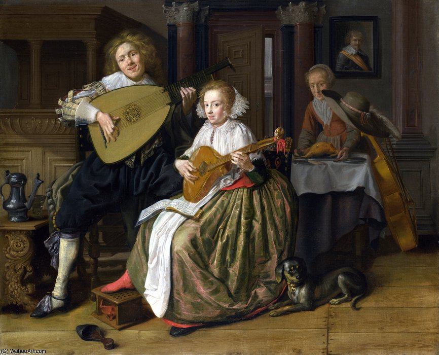 A Young Man And Woman Making Music — Jan Miense Molenaer