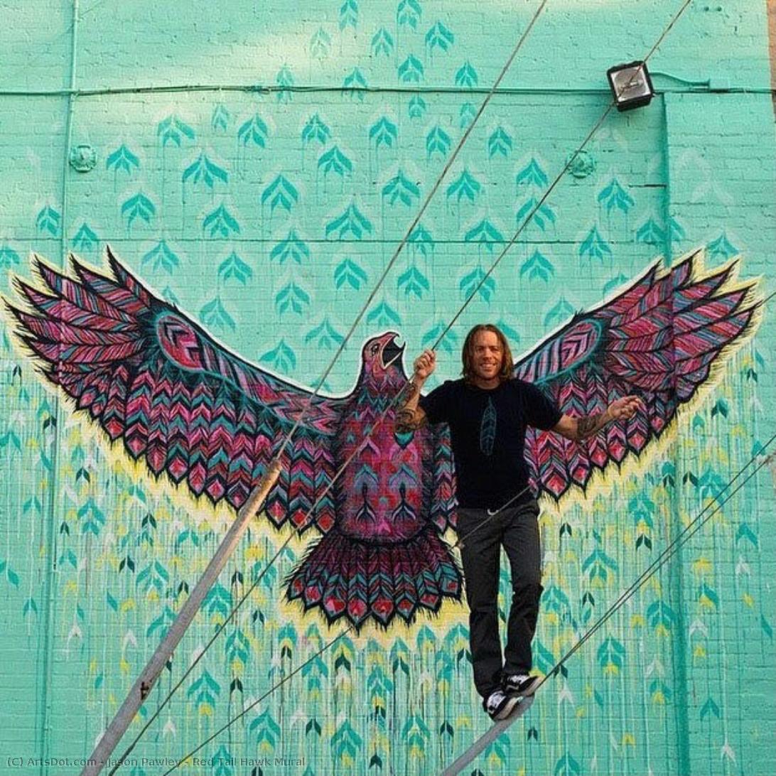 Red Tail Hawk Mural — Jason Pawley