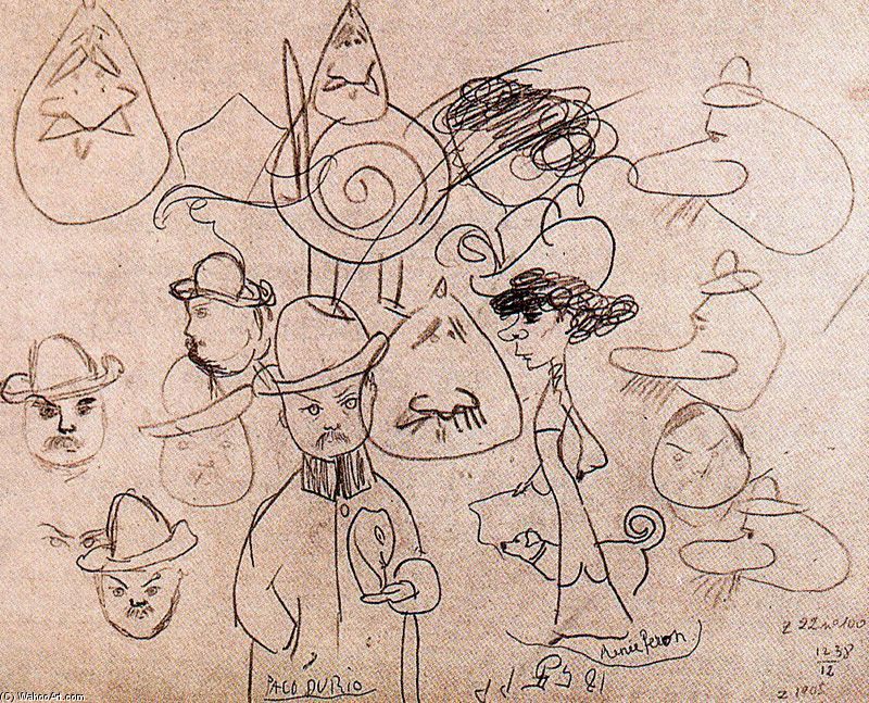 Engraved Portrait Of Alfred Jarry — Pablo Picasso