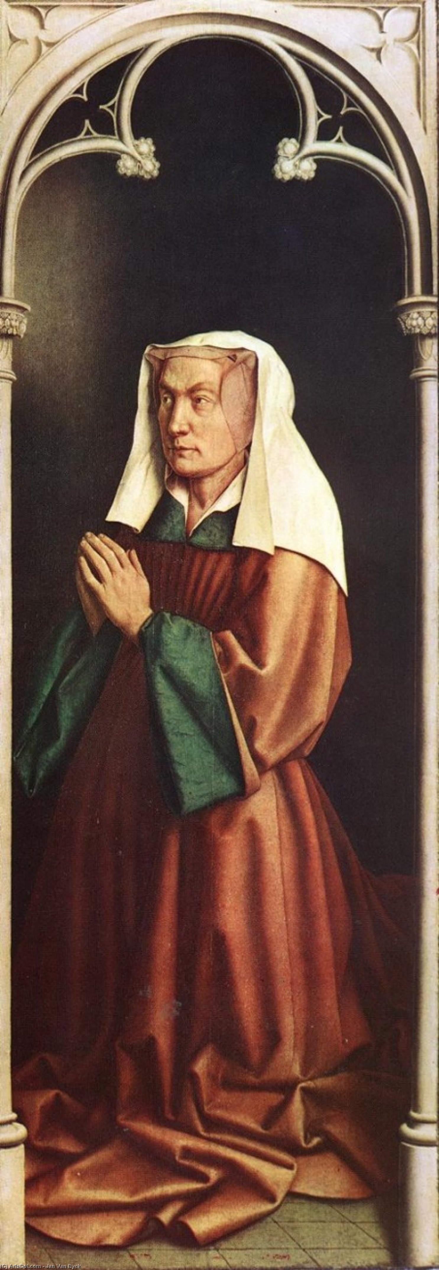 Isabella Borluut, Panel From The Ghent Altarpiece — Jan Van Eyck