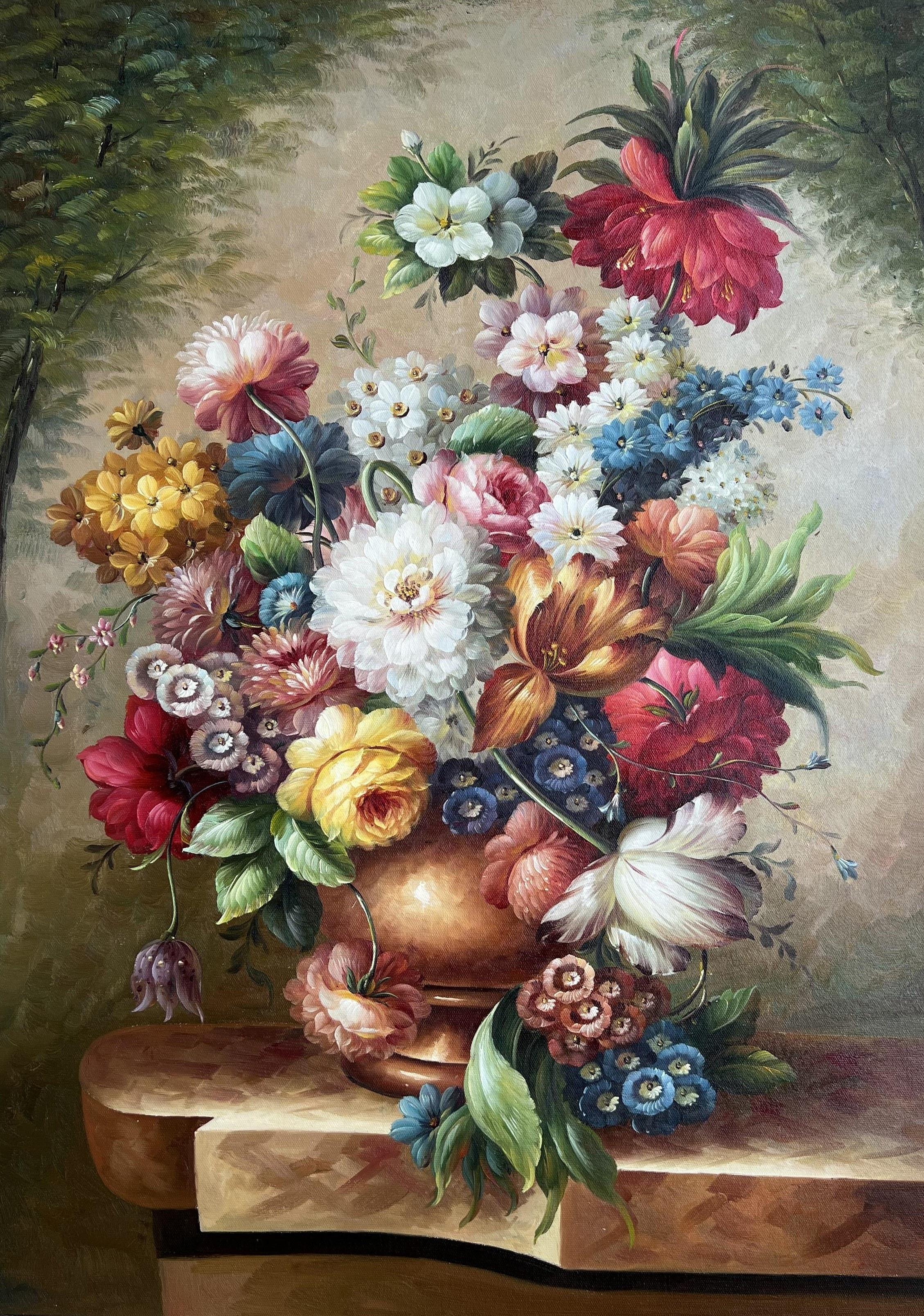Baroque Floral Still Life With Peonies