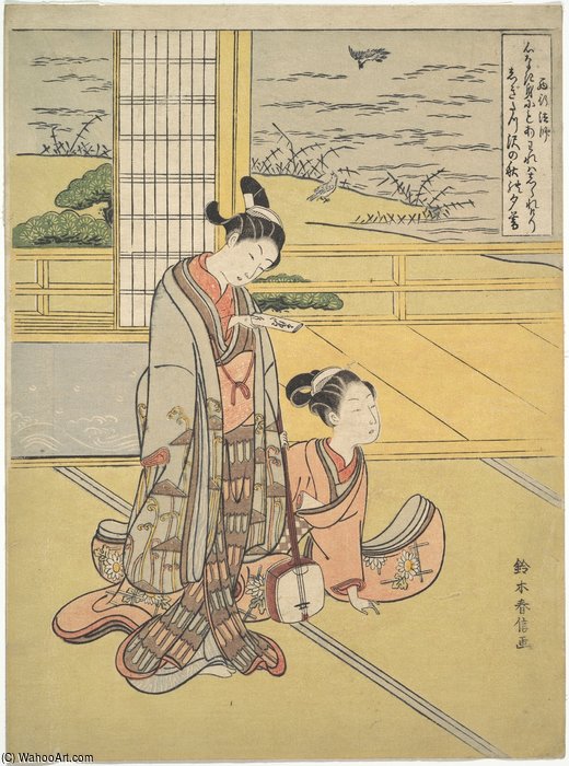 Poem By The Monk Saigyô — Suzuki Harunobu