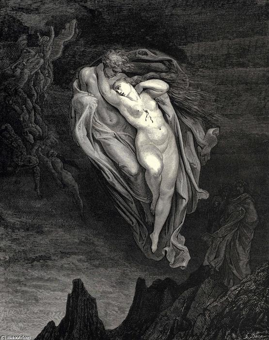 The Inferno, Canto 5, Lines 72-74. 'bard! Willingly I Would Address Those Two Together Coming, Which Seem So Light Before The Wind.' — Paul Gustave Doré
